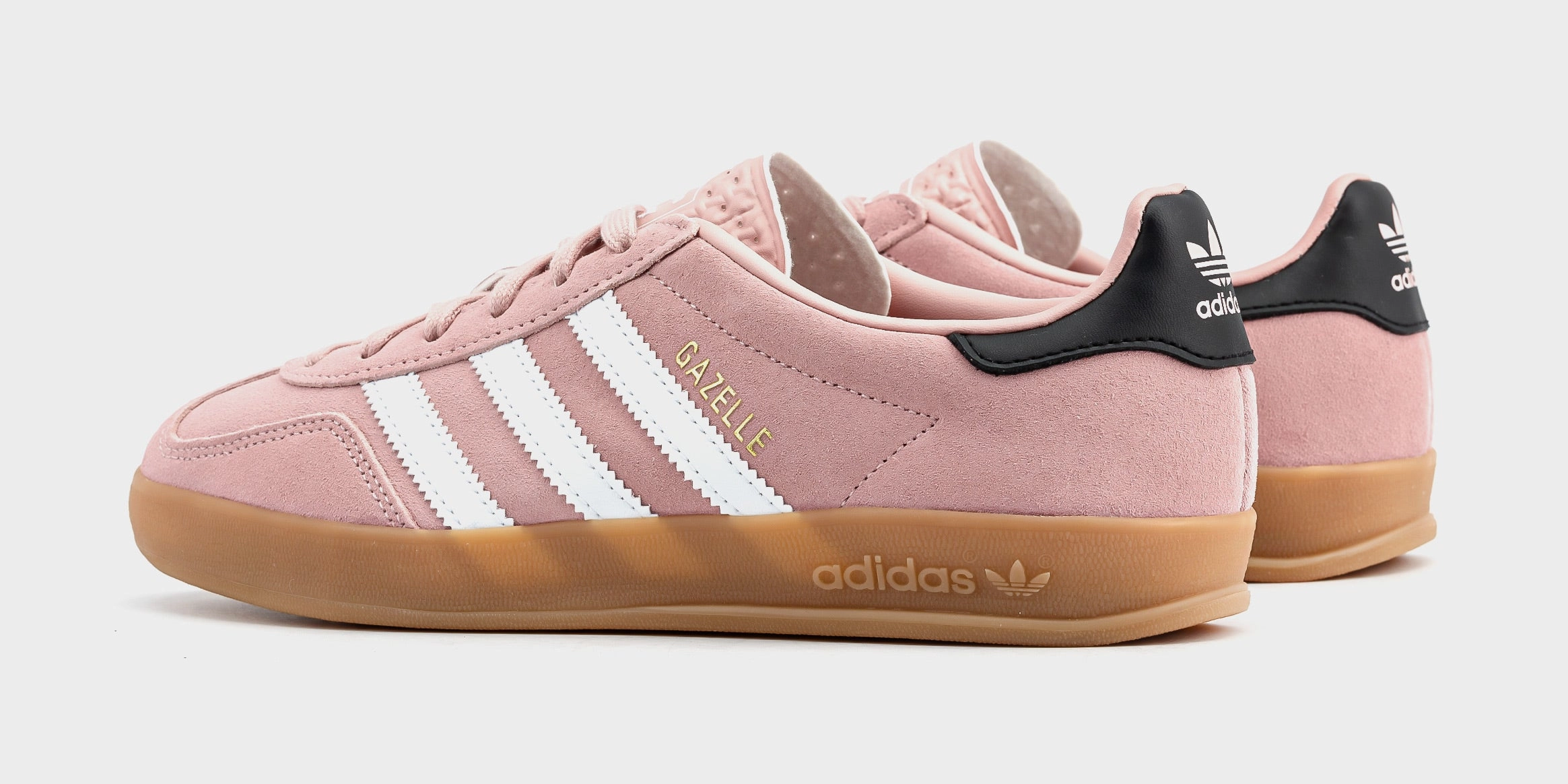 Gazelle Indoor Grade School Lifestyle Shoes (Sandy Pink/Cloud White/Gum) Old-school fashion sneakers