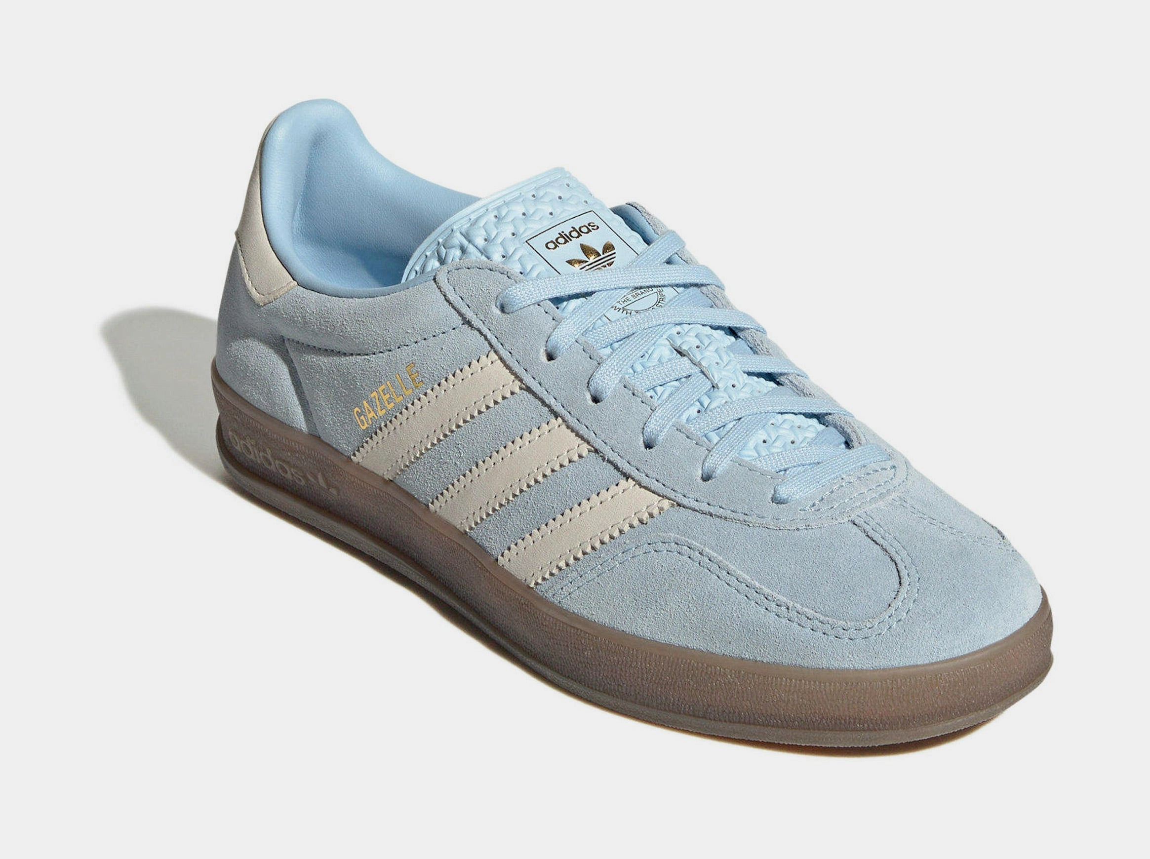 Gazelle Indoor Womens Lifestyle Shoes (Clear Sky/Off White) Old-school fashion sneakers