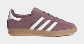 Gazelle Indoor Womens Lifestyle Shoes (Shadow Fig/White/Gum) Adidas Gazelle vintage-inspired casual sneakers