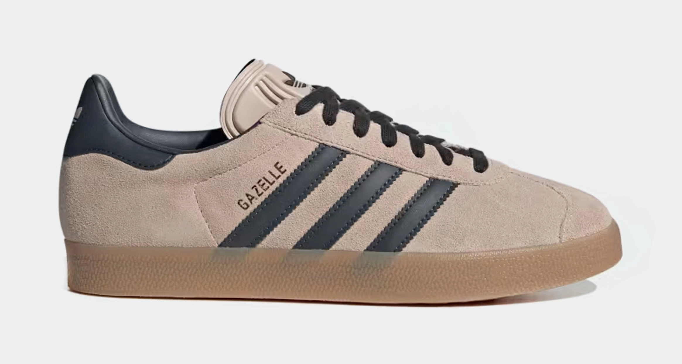 Gazelle Mens Lifestyle Shoes (Beige/Black) Adidas Gazelle vintage-inspired casual sneakers