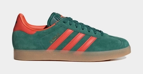 Gazelle Mens Lifestyle Shoes (Collegiate Green/Gum/Red) Adidas Gazelle vintage-inspired casual sneakers