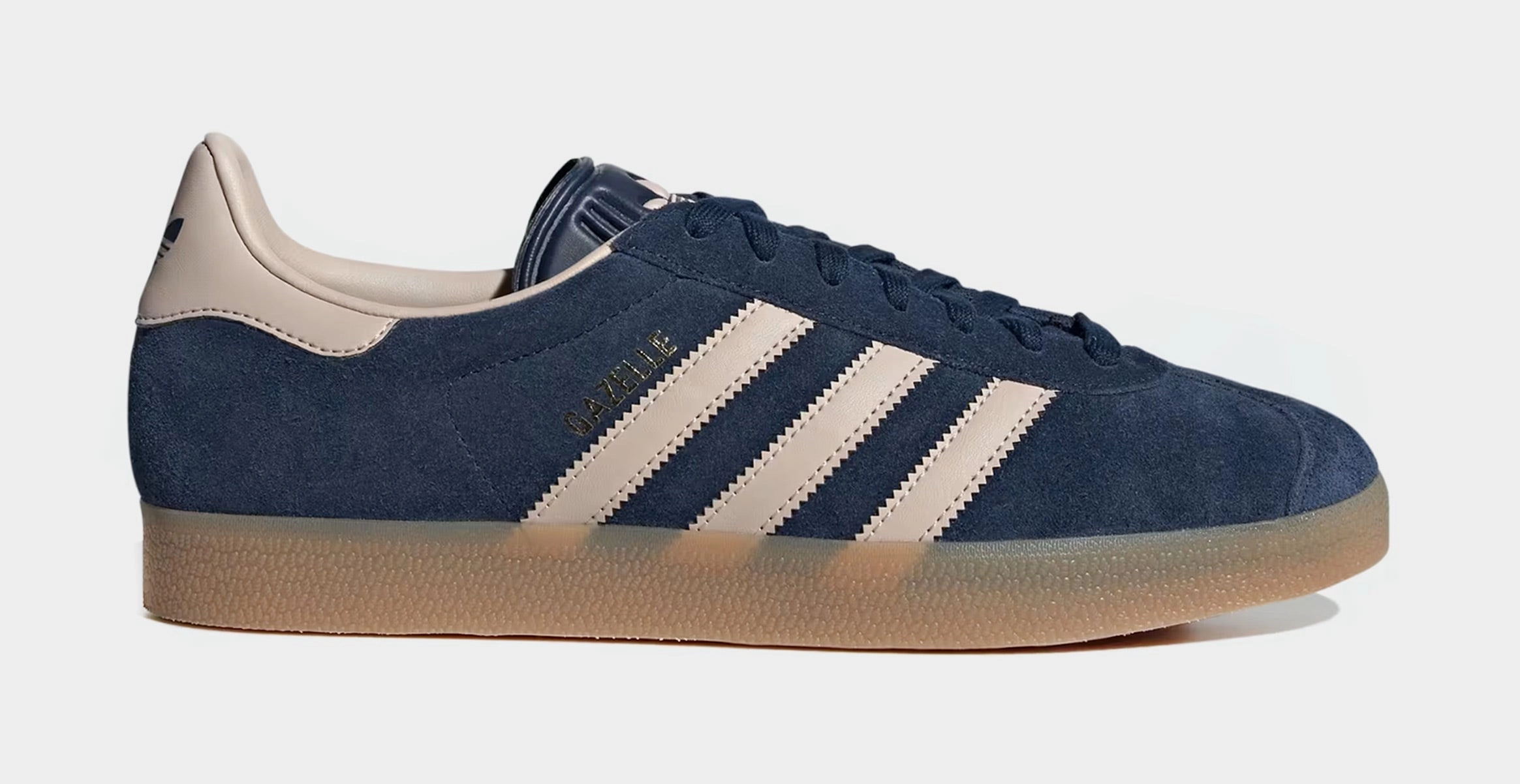 Gazelle Mens Lifestyle Shoes (Indigo/Gum) Adidas Gazelle vintage-inspired casual sneakers