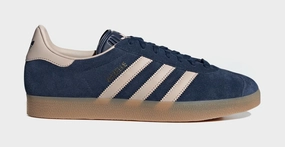 Gazelle Mens Lifestyle Shoes (Indigo/Gum) Adidas Gazelle vintage-inspired casual sneakers