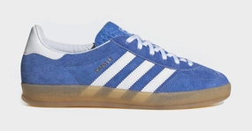 Gazelle Womens Lifestyle Shoes (Blue Fusion/White/Metallic) Adidas Gazelle vintage-inspired casual sneakers