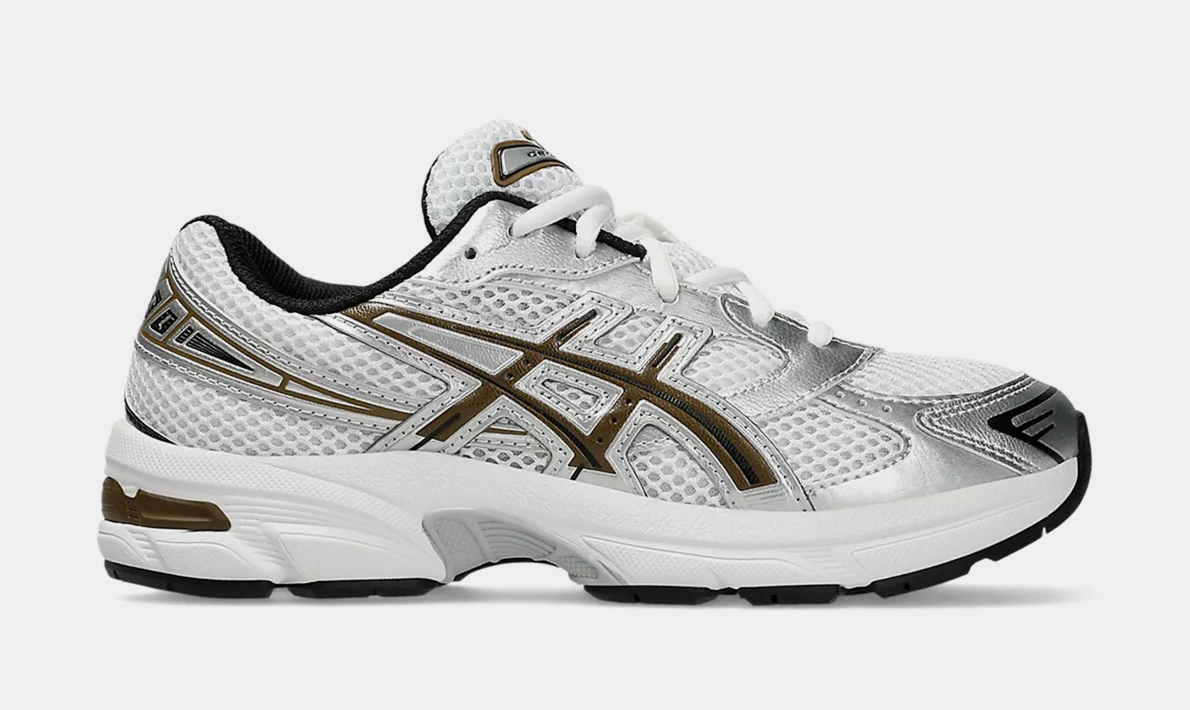 Gel 1130 Grade School Running Shoes (White/Clay Canyon) Everyday wear Asics shoes