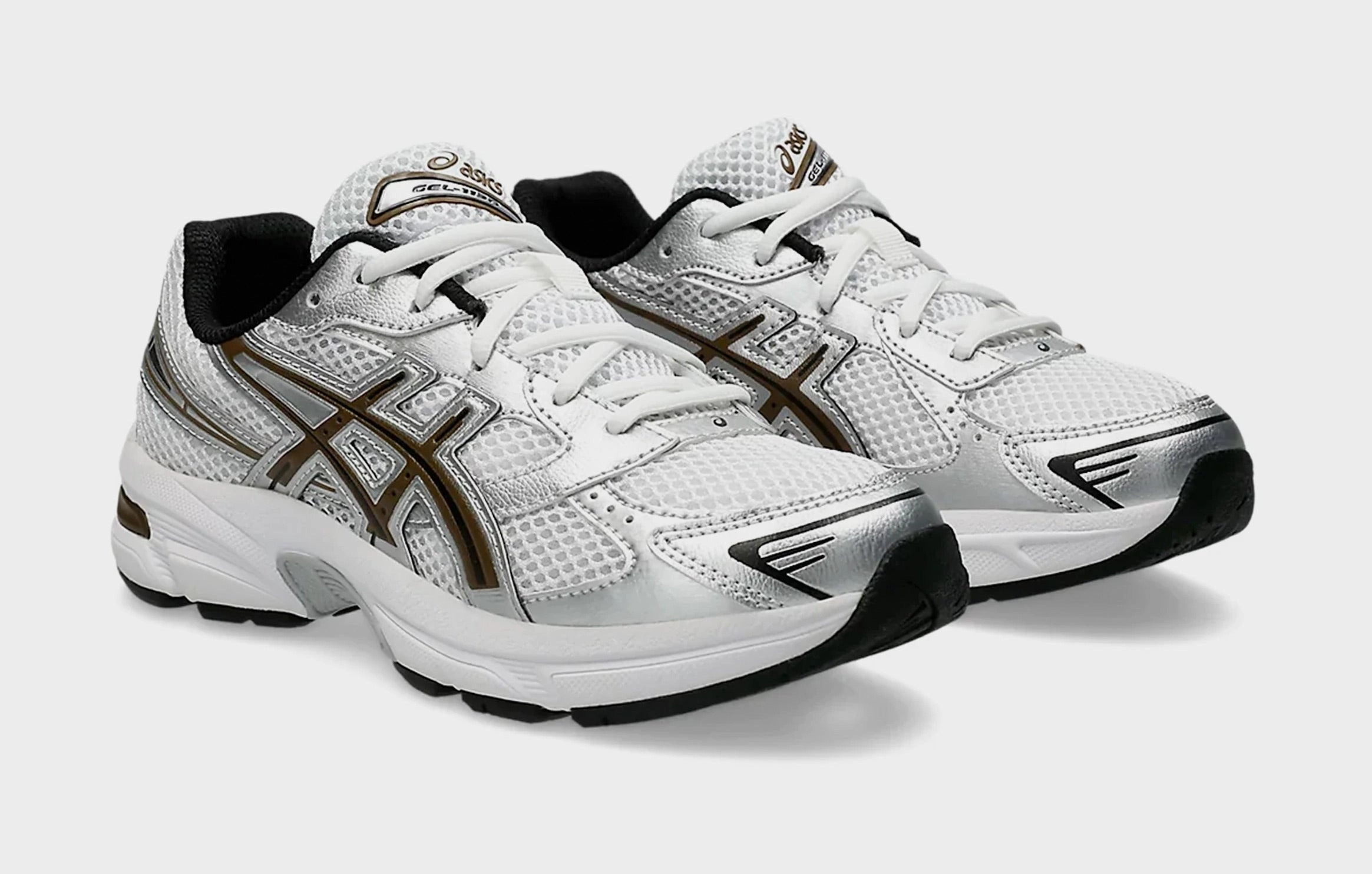 Gel 1130 Grade School Running Shoes (White/Clay Canyon) Adaptive running trainers
