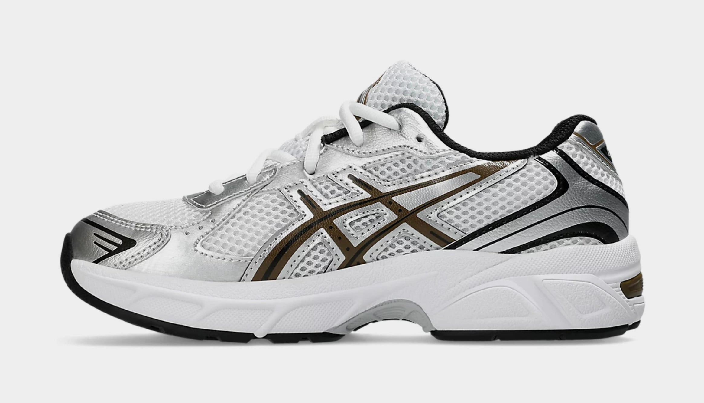 Gel 1130 Grade School Running Shoes (White/Clay Canyon) Adaptive running trainers