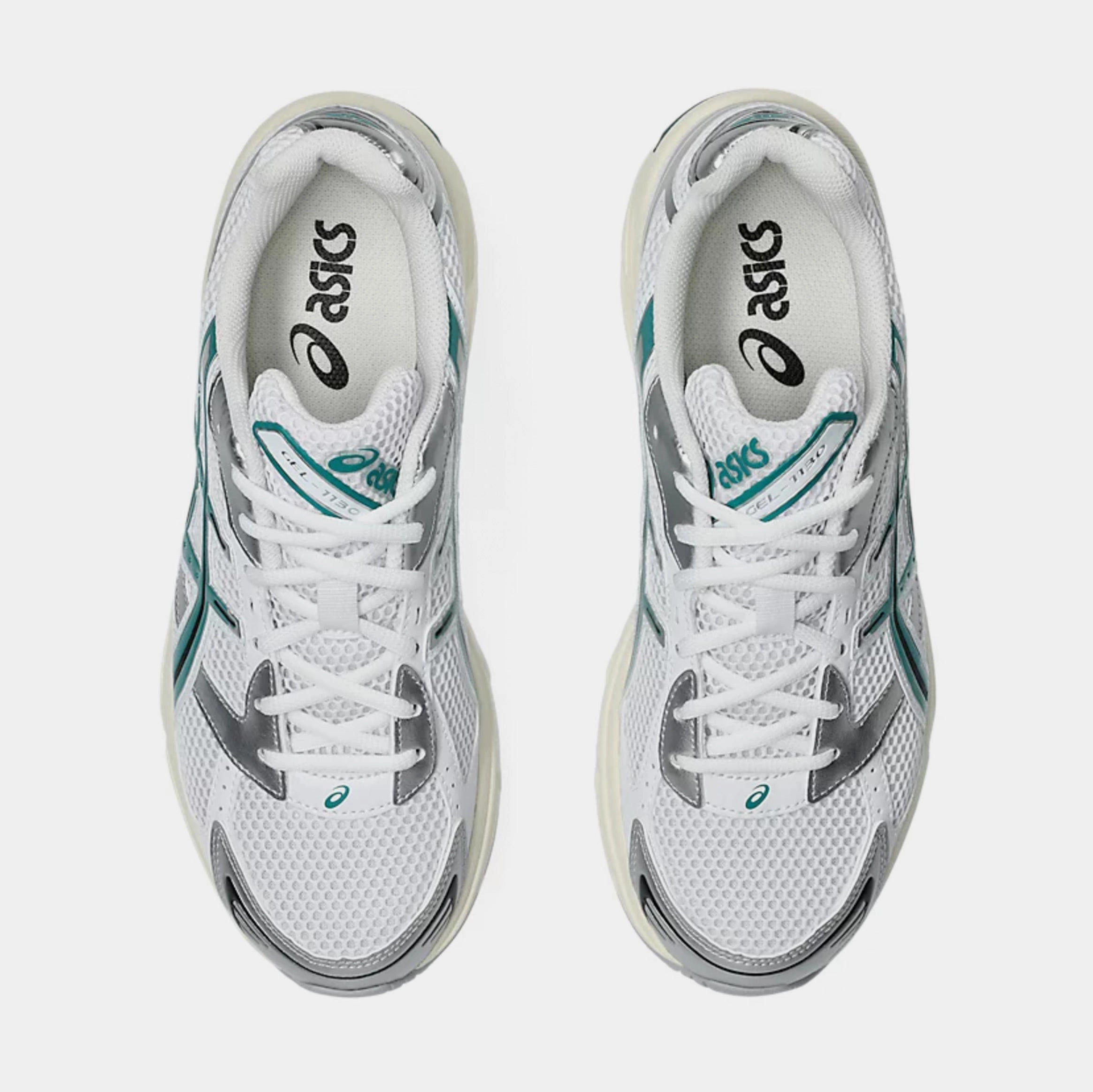 Gel 1130 Mens Running Shoes (White/Rainy Lake) Adaptive running trainers