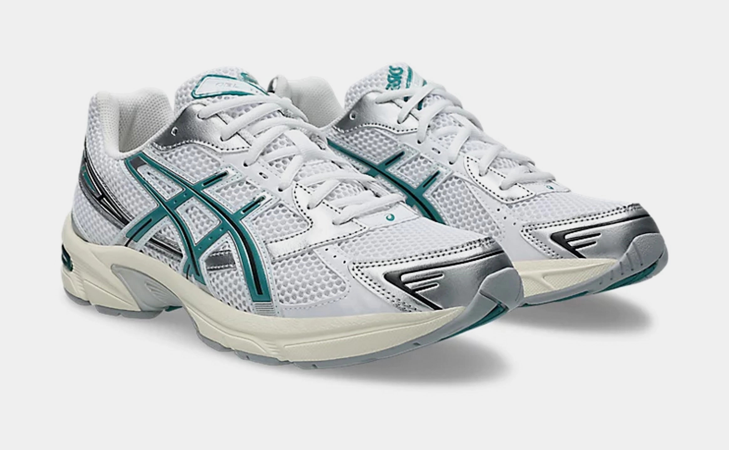 Gel 1130 Mens Running Shoes (White/Rainy Lake) Adaptive running trainers