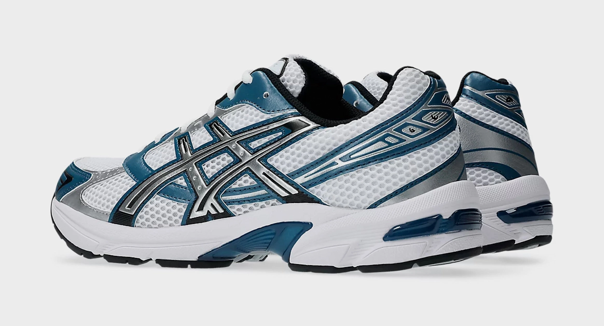 Gel 1130 Mens Running Shoes (White/Restful Teal) Adaptive running trainers
