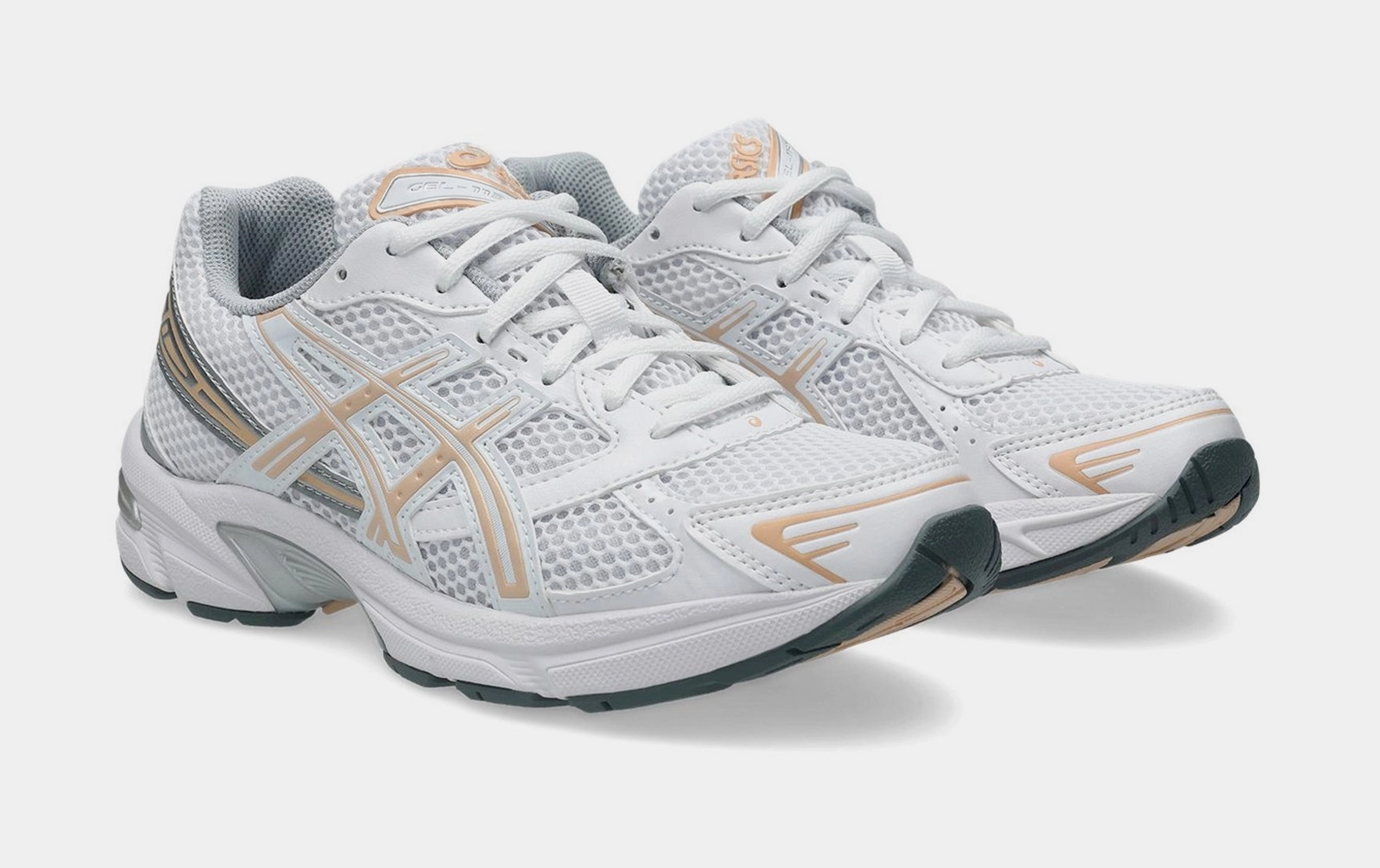 Gel 1130 Womens Running Shoes (White/Bisque) Adaptive running trainers