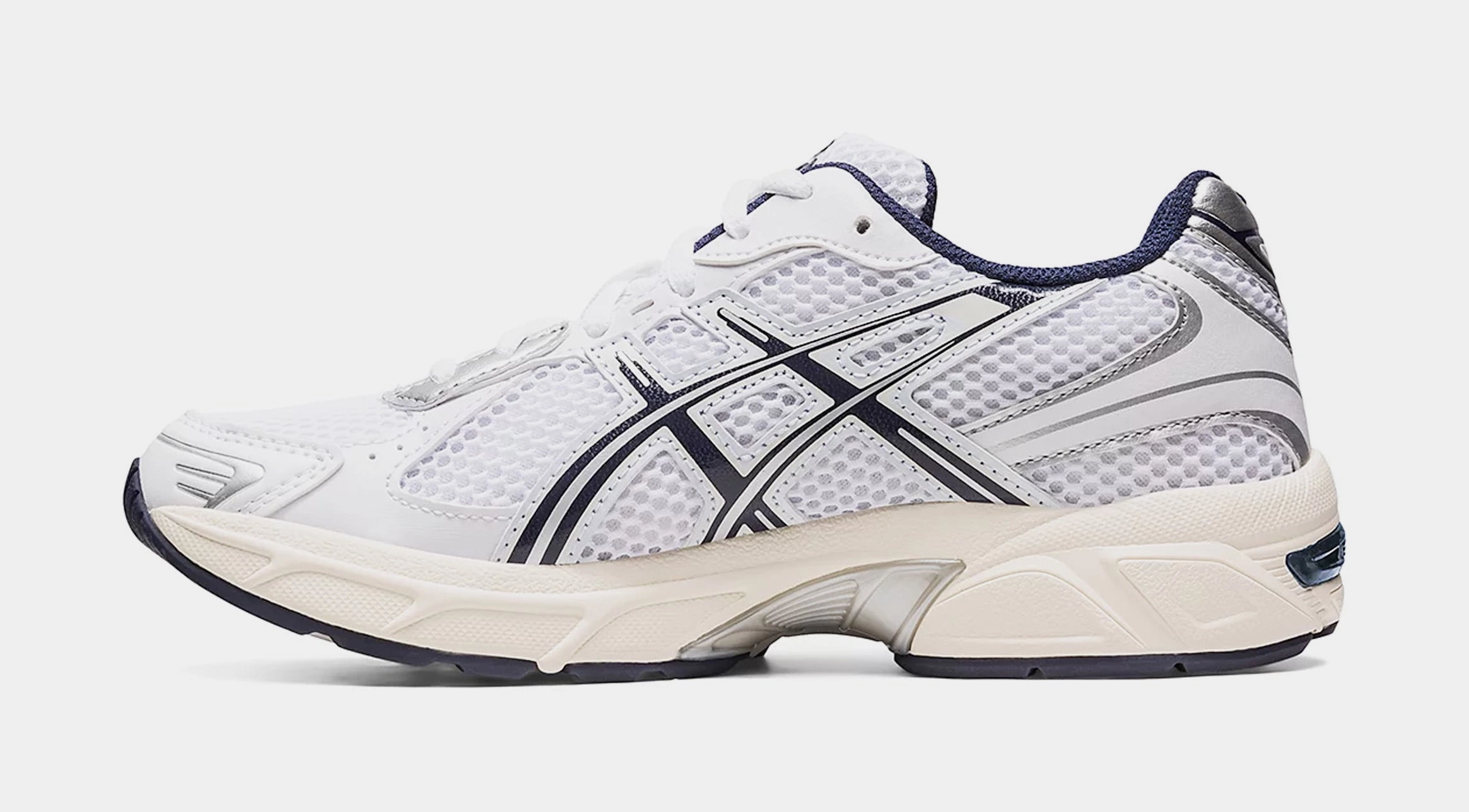 Gel 1130 Womens Running Shoes (White/Midnight) Adaptive running trainers