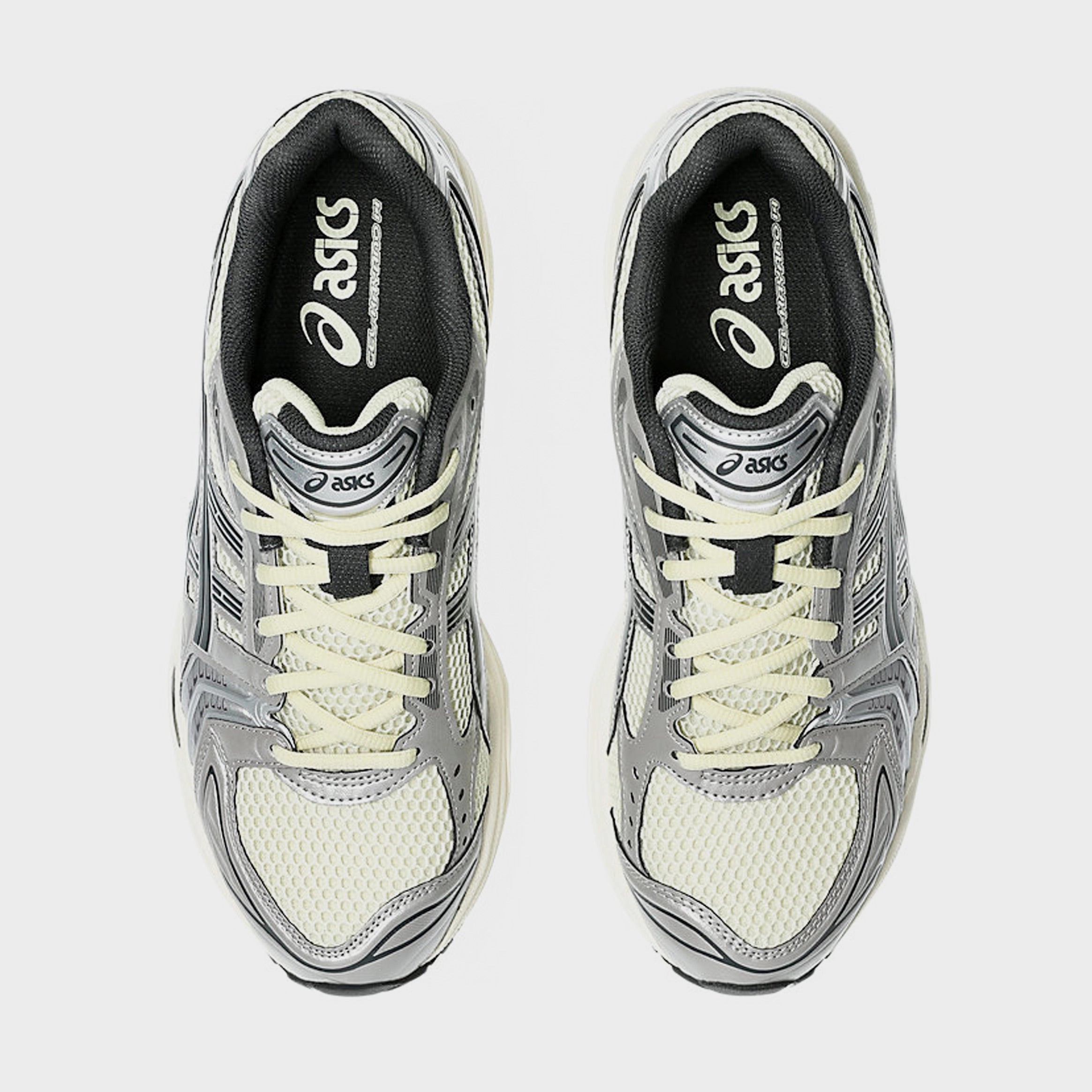 Gel Kayano 14 Mens Running Shoes (Oyster White/Steeple Grey) Adaptive running trainers