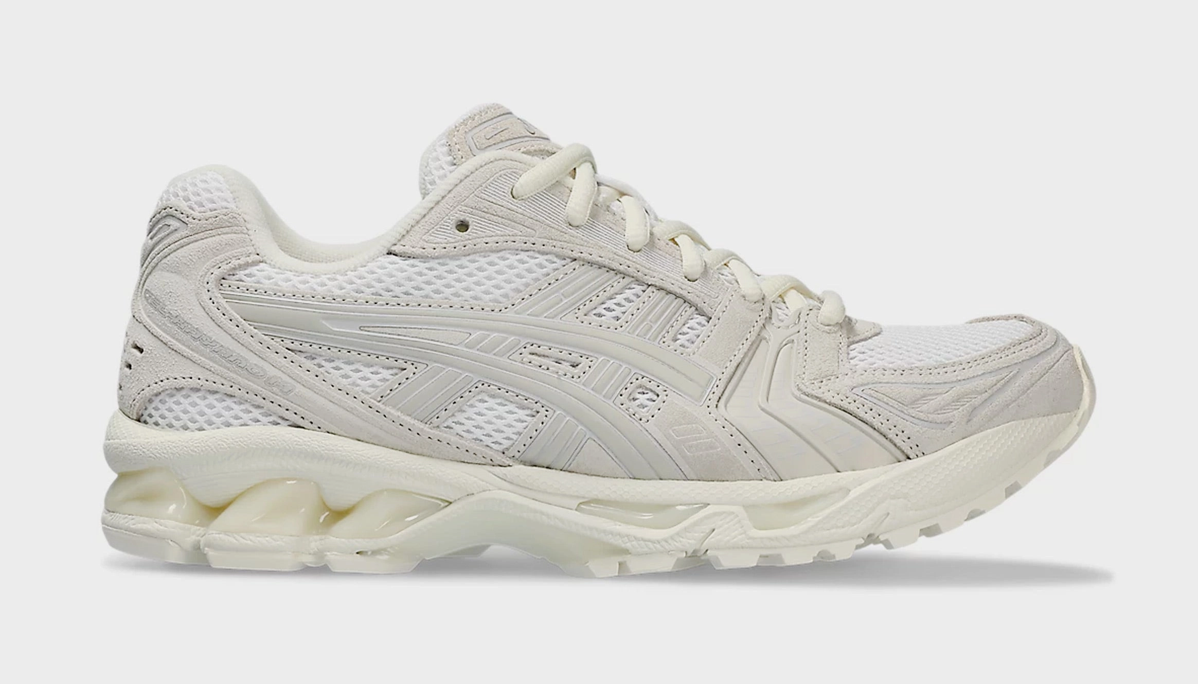 GEL-KAYANO 14 Womens Running Shoes (White/Smoke Grey) Everyday wear Asics shoes