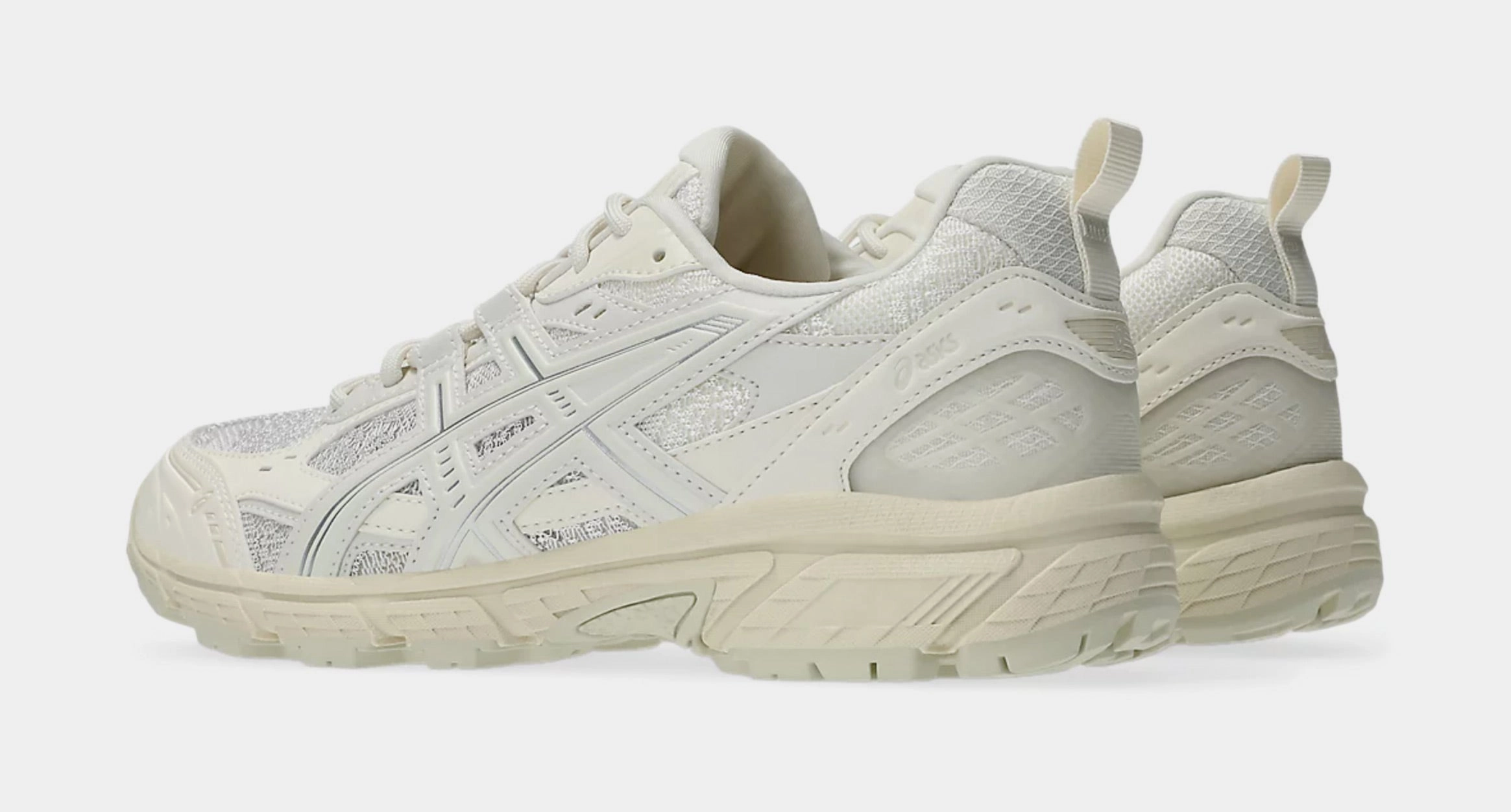 Gel Nunobiki Mens Running Shoes (Cream/Pure Silver) Adaptive running trainers