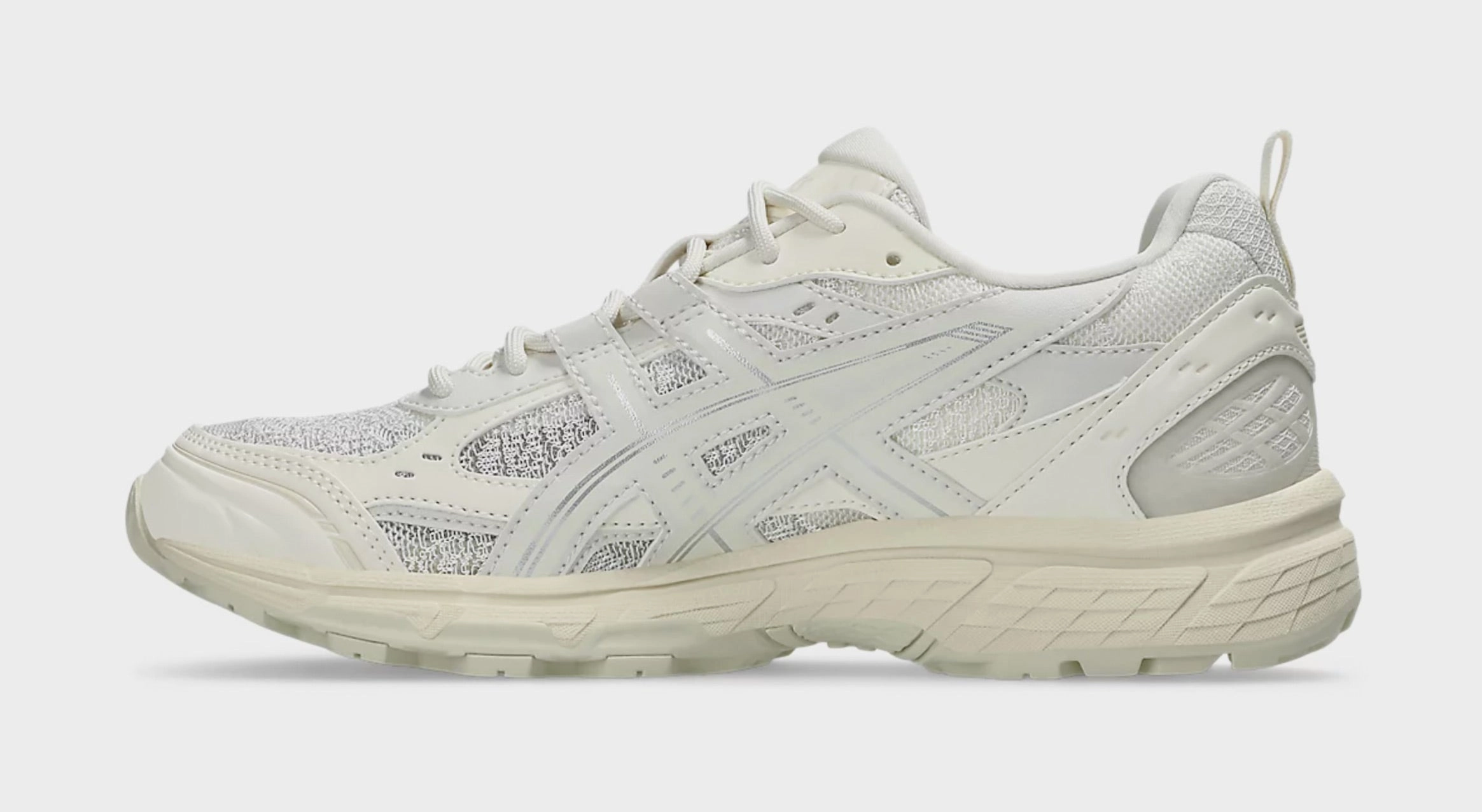 Gel Nunobiki Mens Running Shoes (Cream/Pure Silver) Adaptive running trainers
