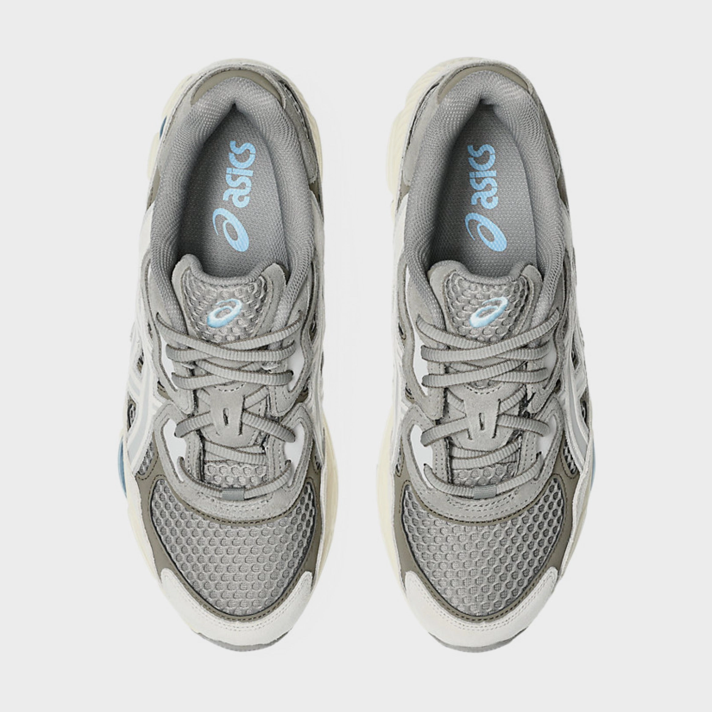 Gel NYC Mens Running Shoes (Grey/Beige) Adaptive running trainers