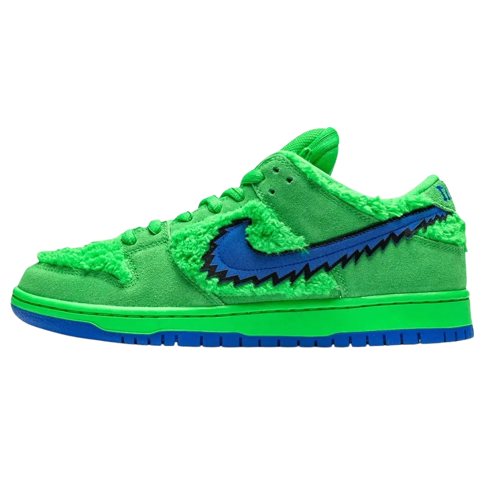 Grateful Dead x Nike Dunk Low SB 'Green Bear' Nike SB skate shoes with padded support and grip