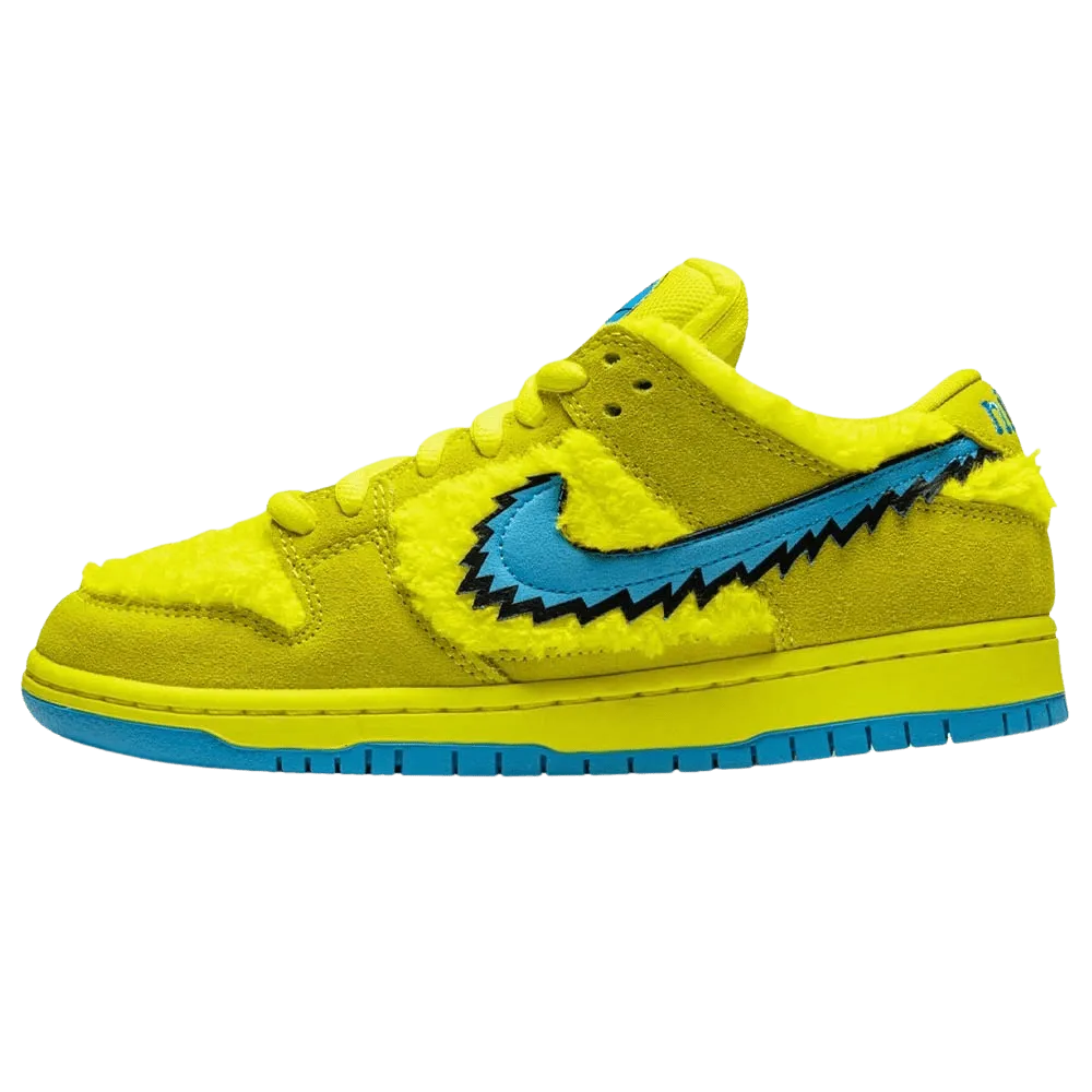 Grateful Dead x Nike Dunk Low SB 'Yellow Bear' Nike SB skate shoes with padded support and grip