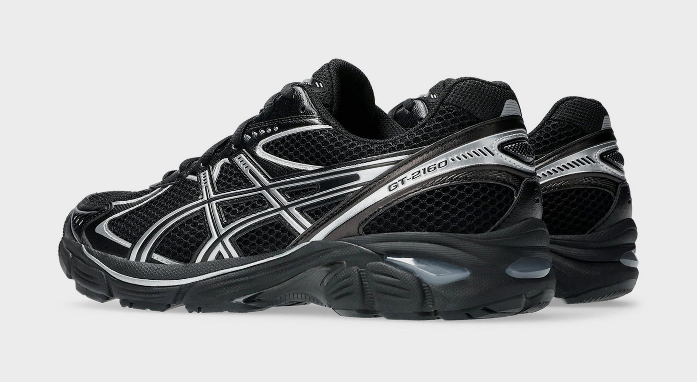 GT 2160 Mens Running Shoes (Black/Pure Silver) Adaptive running trainers
