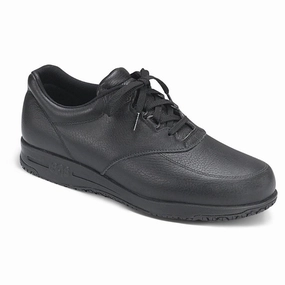 Guardian - Black SAS comfort walking shoes with supportive build