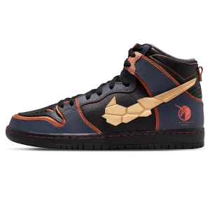 Gundam x Nike Dunk High SB 'Project Unicorn - Banshee Norn' Nike SB skate shoes with padded support and grip