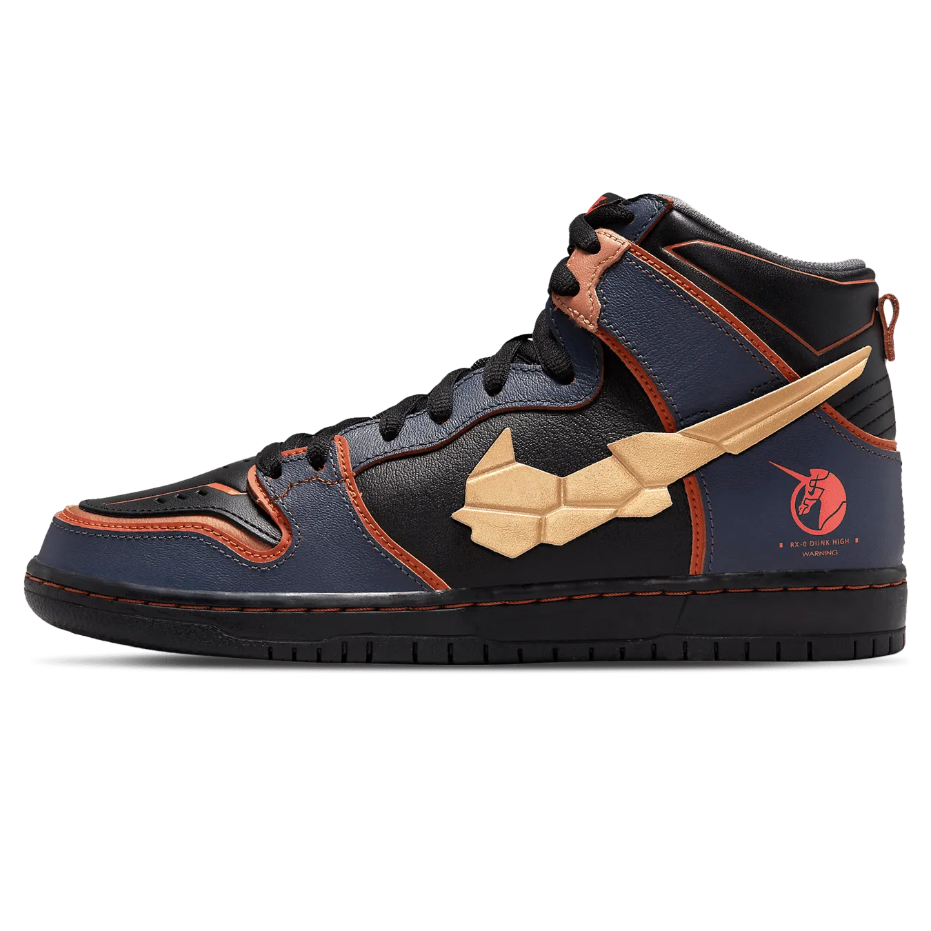Gundam x Nike Dunk High SB 'Project Unicorn - Banshee Norn' Nike SB skate shoes with padded support and grip