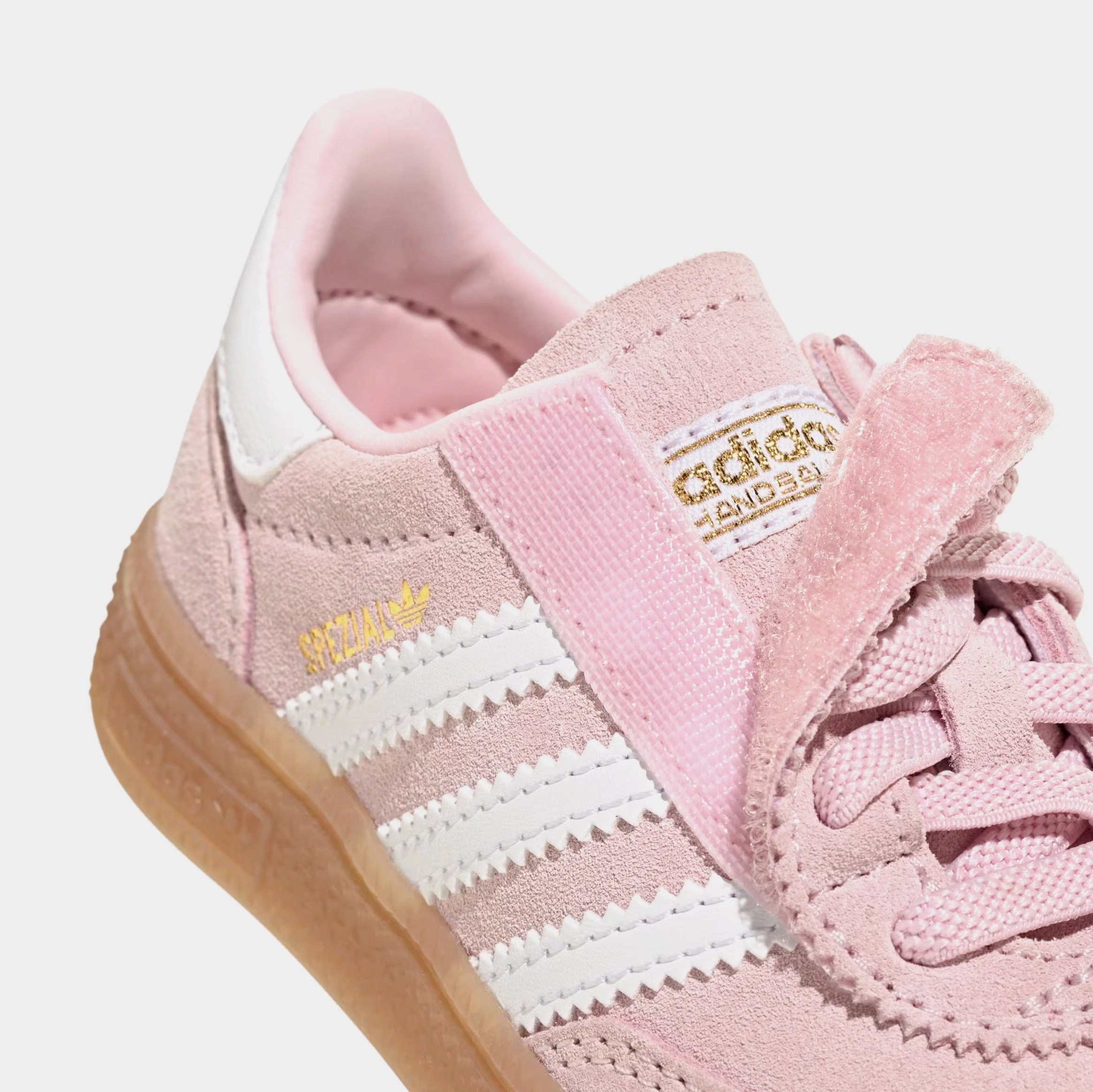 Handball Spezial Infant Toddler Lifestyle Shoes (Clear Pink/Cloud White/Gum) Retro gym-inspired shoes