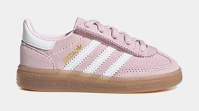 Handball Spezial Infant Toddler Lifestyle Shoes (Clear Pink/Cloud White/Gum) Adidas Handball Spezial low-top lifestyle shoes