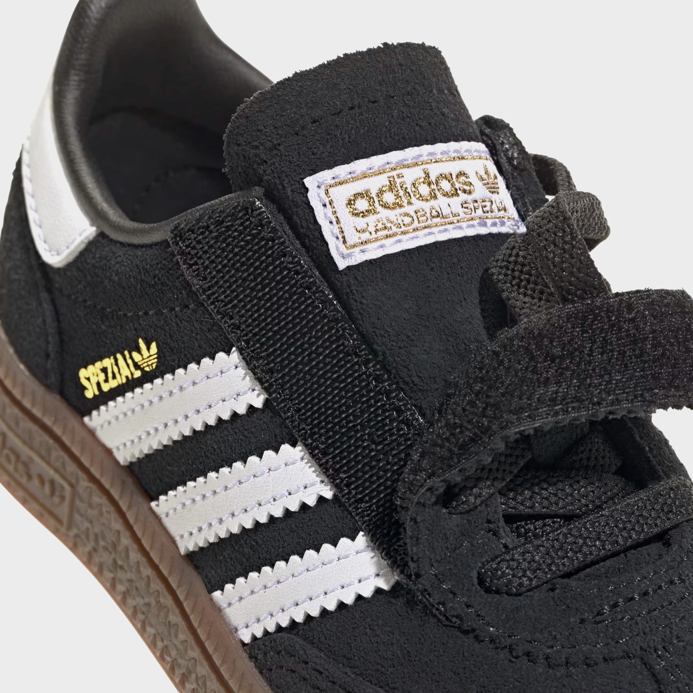 Handball Spezial Infant Toddler Lifestyle Shoes (Cloud White/Black/Gum) Retro gym-inspired shoes