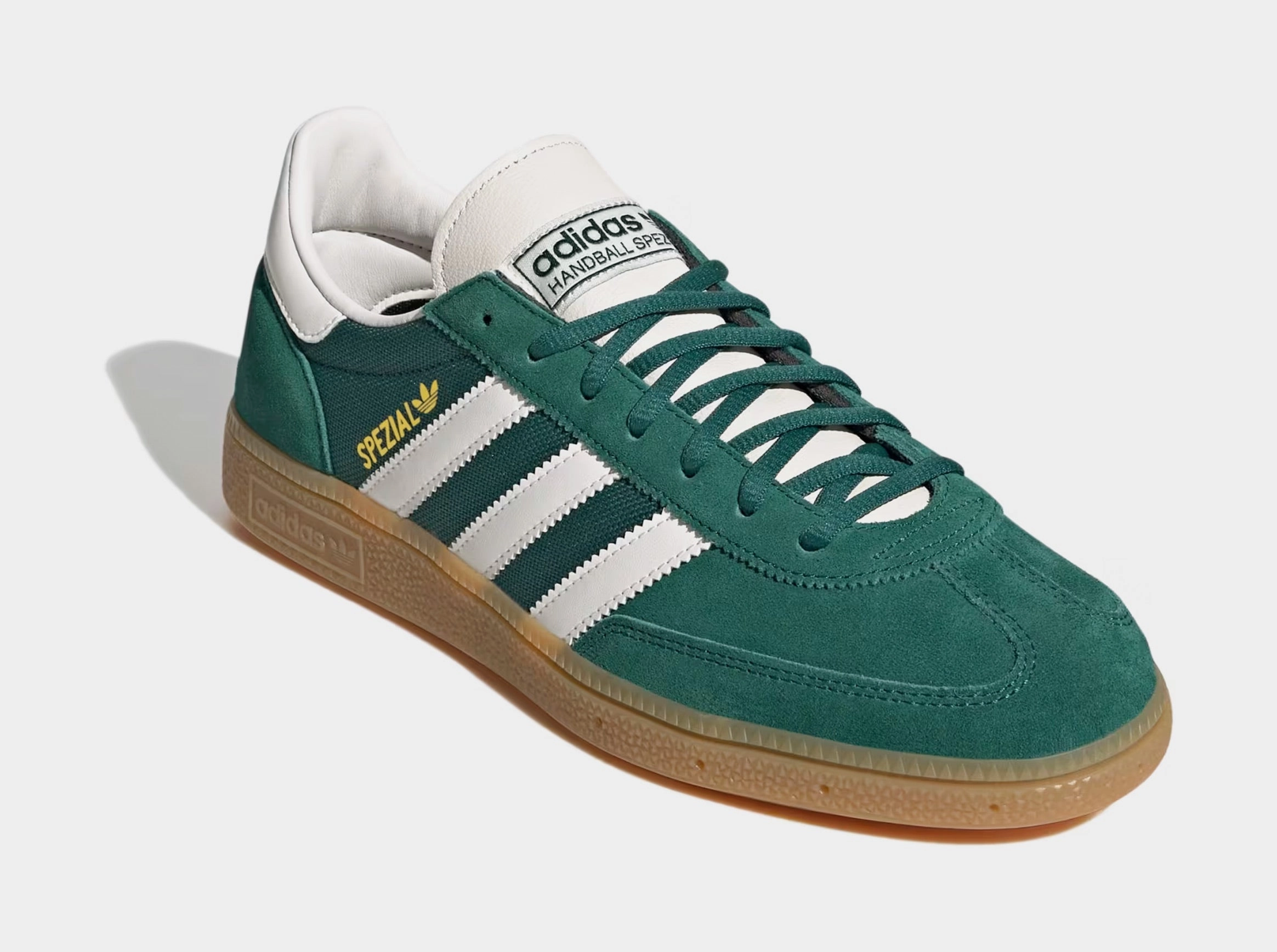 Handball Spezial Mens Lifestyle Shoes (Collegiate Green/Cloud White/Chalk White) Retro gym-inspired shoes
