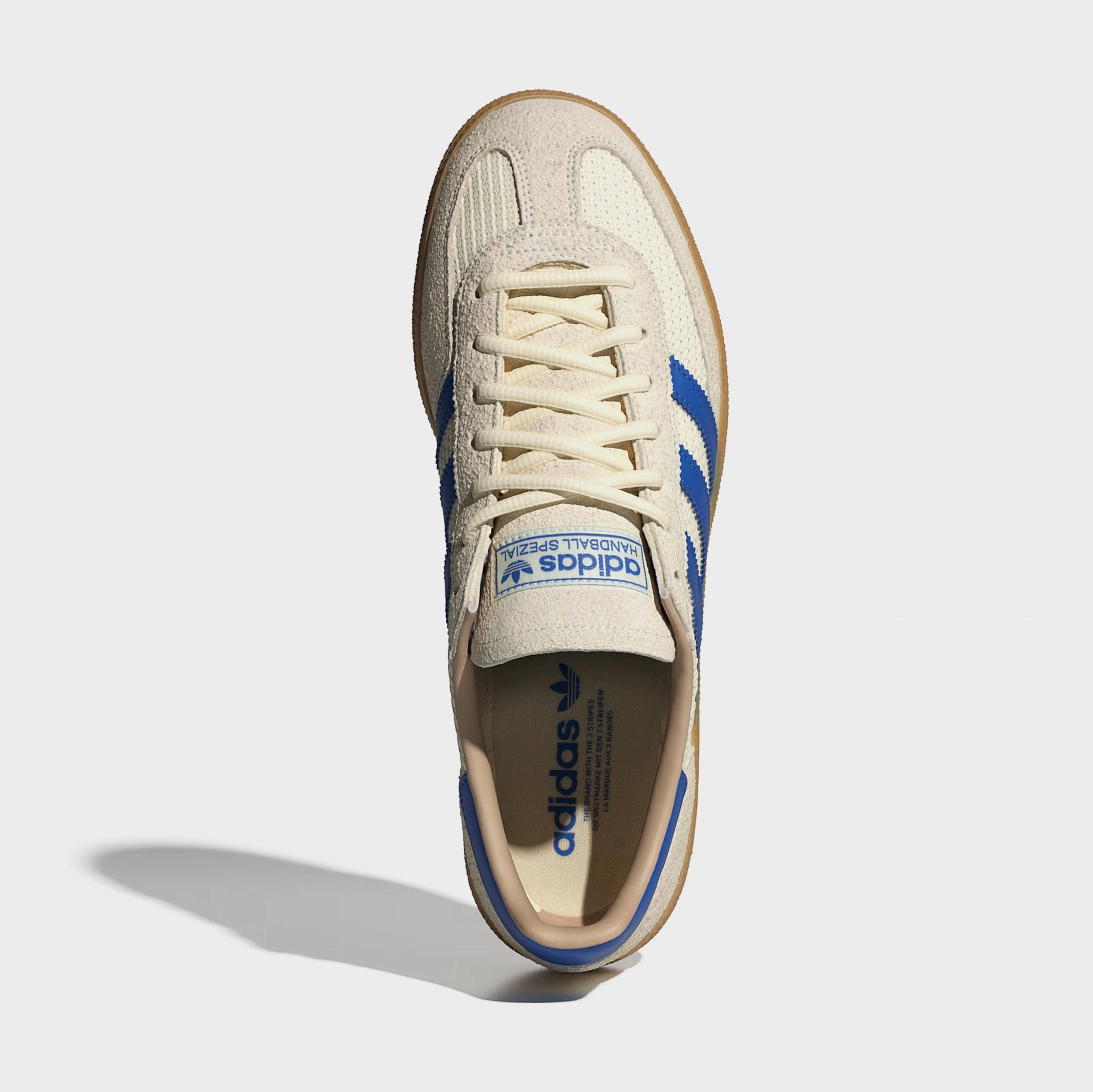 Handball Spezial Mens Lifestyle Shoes (Cream White/Blue/Warm Sandstone) Retro gym-inspired shoes