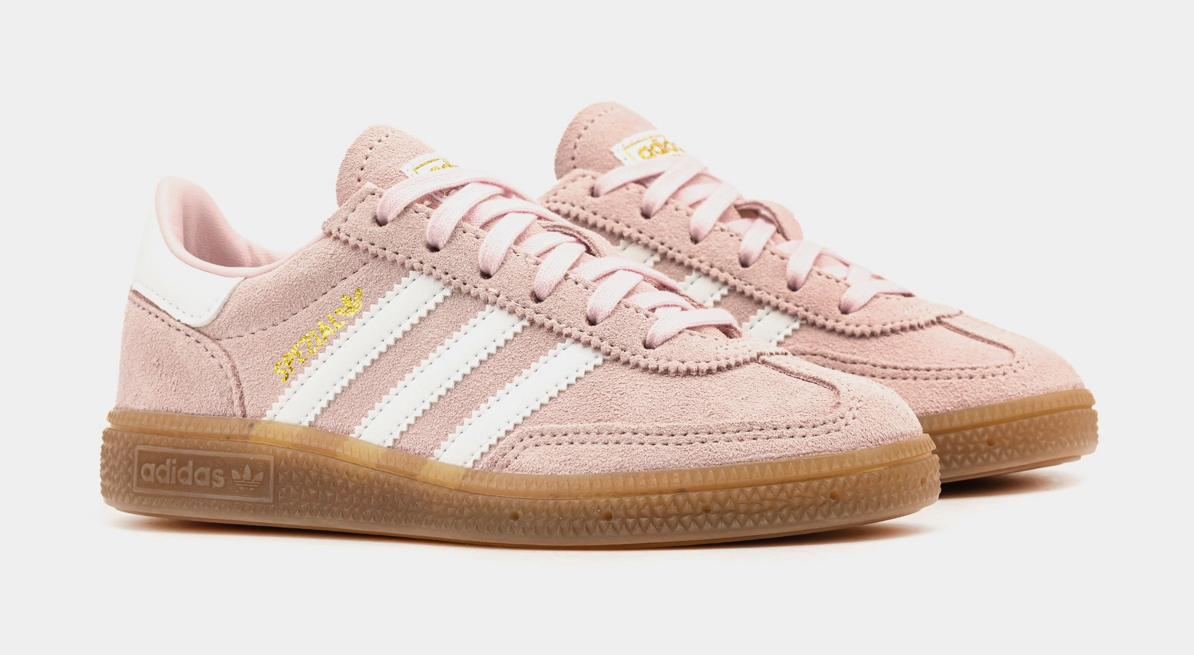 Handball Spezial Preschool Lifestyle Shoes (Pink/White) Retro gym-inspired shoes