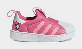 Hello Kitty & Friends Superstar 360 Infant Toddler Lifestyle Shoes (Pink Fusion/Cloud White/Bliss Pink) Adidas Superstar shell-toe sneakers with timeless appeal