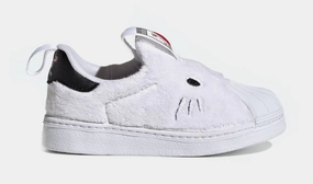 Hello Kitty Superstar 360 Infant Toddler Lifestyle Shoes (White) Adidas Superstar shell-toe sneakers with timeless appeal