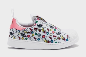 Hello Kitty Superstar 360 Preschool Lifestyle Shoes (White) Adidas Superstar shell-toe sneakers with timeless appeal