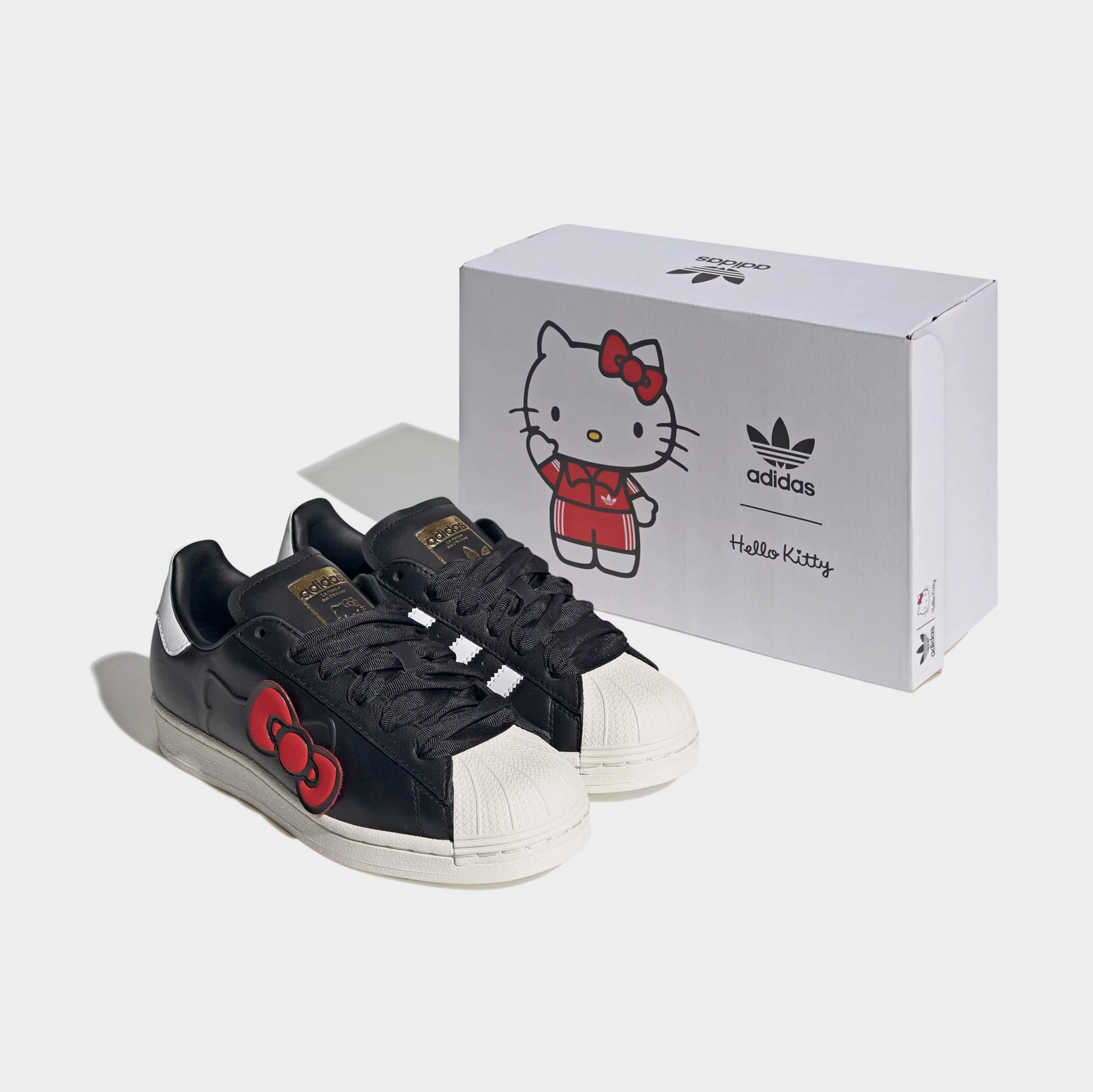 Hello Kitty Superstar Grade School Lifestyle Shoes (Black/Red/White) Shell toe urban sneakers