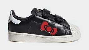 Hello Kitty Superstar Infant Toddler Lifestyle Shoes (Black/White/Red) Adidas Superstar shell-toe sneakers with timeless appeal