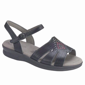 Huarache - Black SAS comfort walking shoes with supportive build