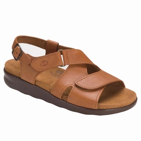 Huggy - Caramel SAS comfort walking shoes with supportive build