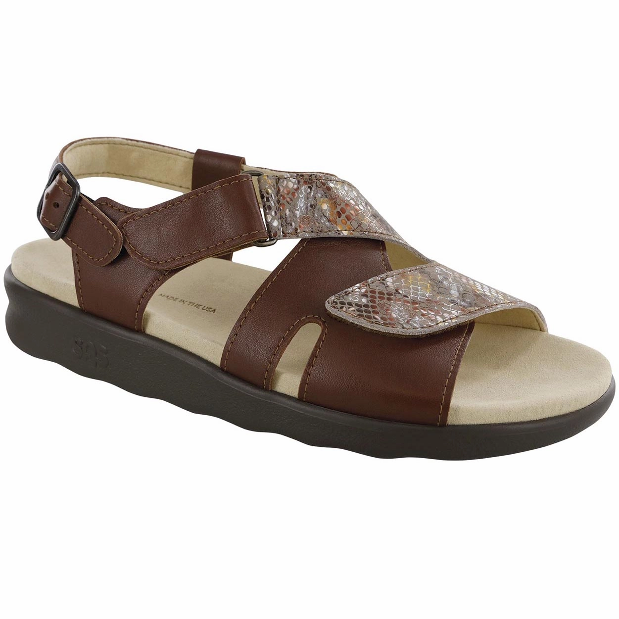 Huggy - Henna Multi SAS comfort walking shoes with supportive build