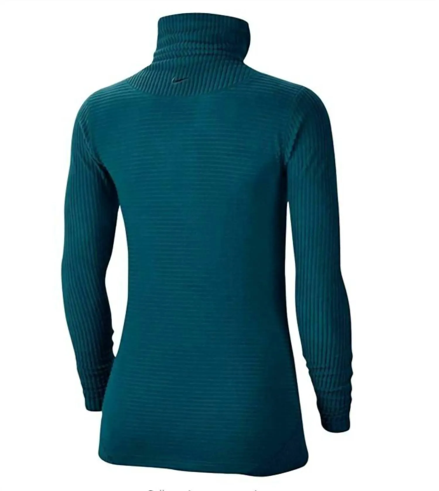 Hyperwarm Velour High Neck Top In Green