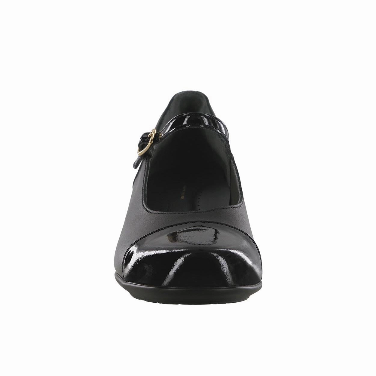 Isabel - Black/Black Patent SAS orthopedic comfort shoes