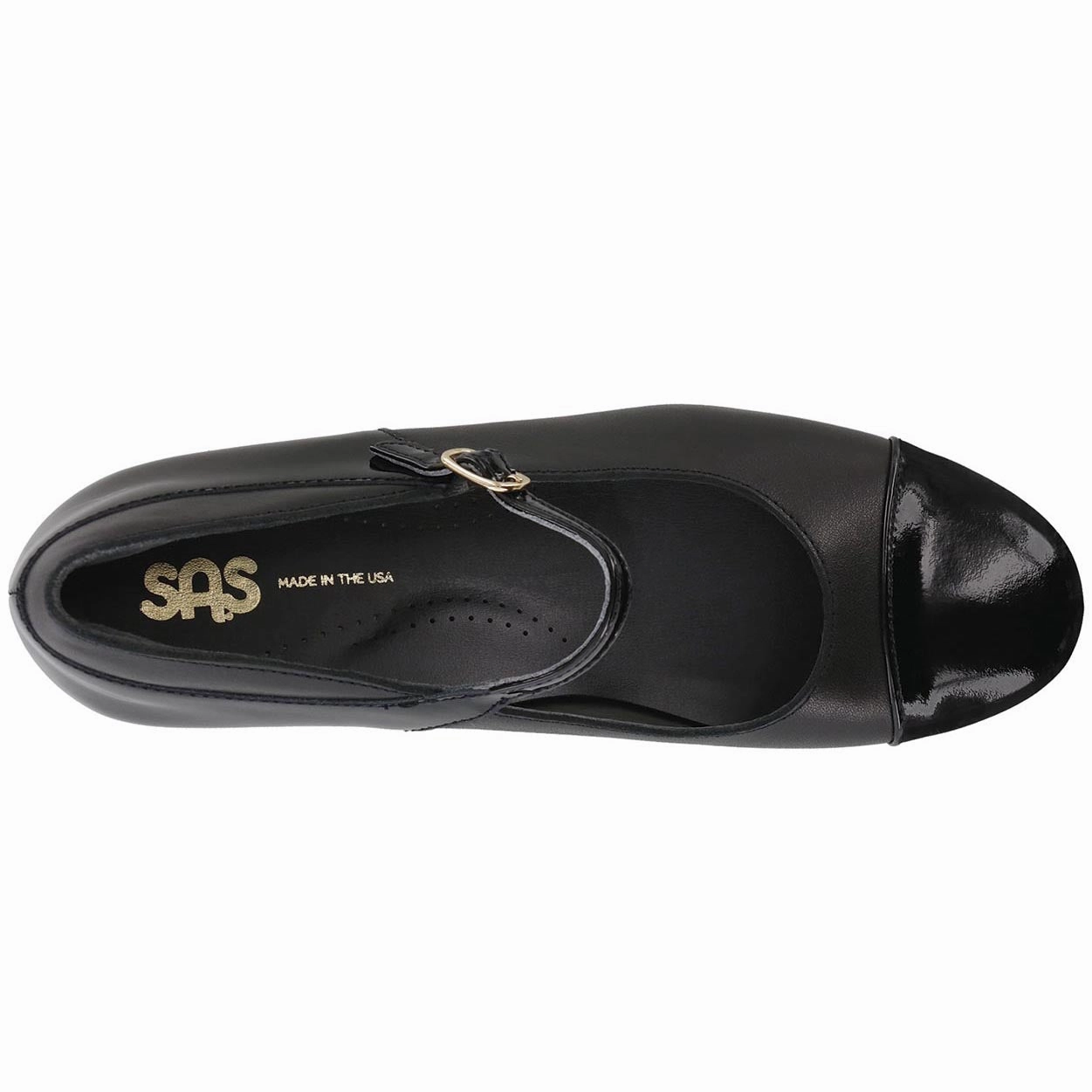 Isabel - Black/Black Patent SAS orthopedic comfort shoes