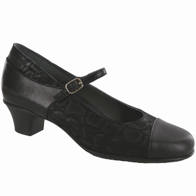 Isabel - Black Snake SAS comfort walking shoes with supportive build