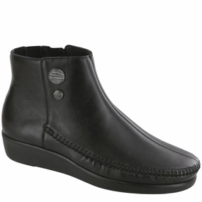 Jade - Black SAS comfort walking shoes with supportive build