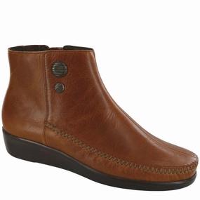 Jade - Chestnut SAS comfort walking shoes with supportive build