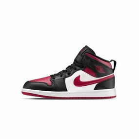 Jordan 1 Mid PS 'Bred Toe' Air Jordan 1 Mid versatile shoes for daily wear
