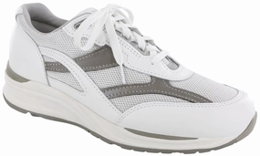 Journey Mesh - White SAS comfort walking shoes with supportive build