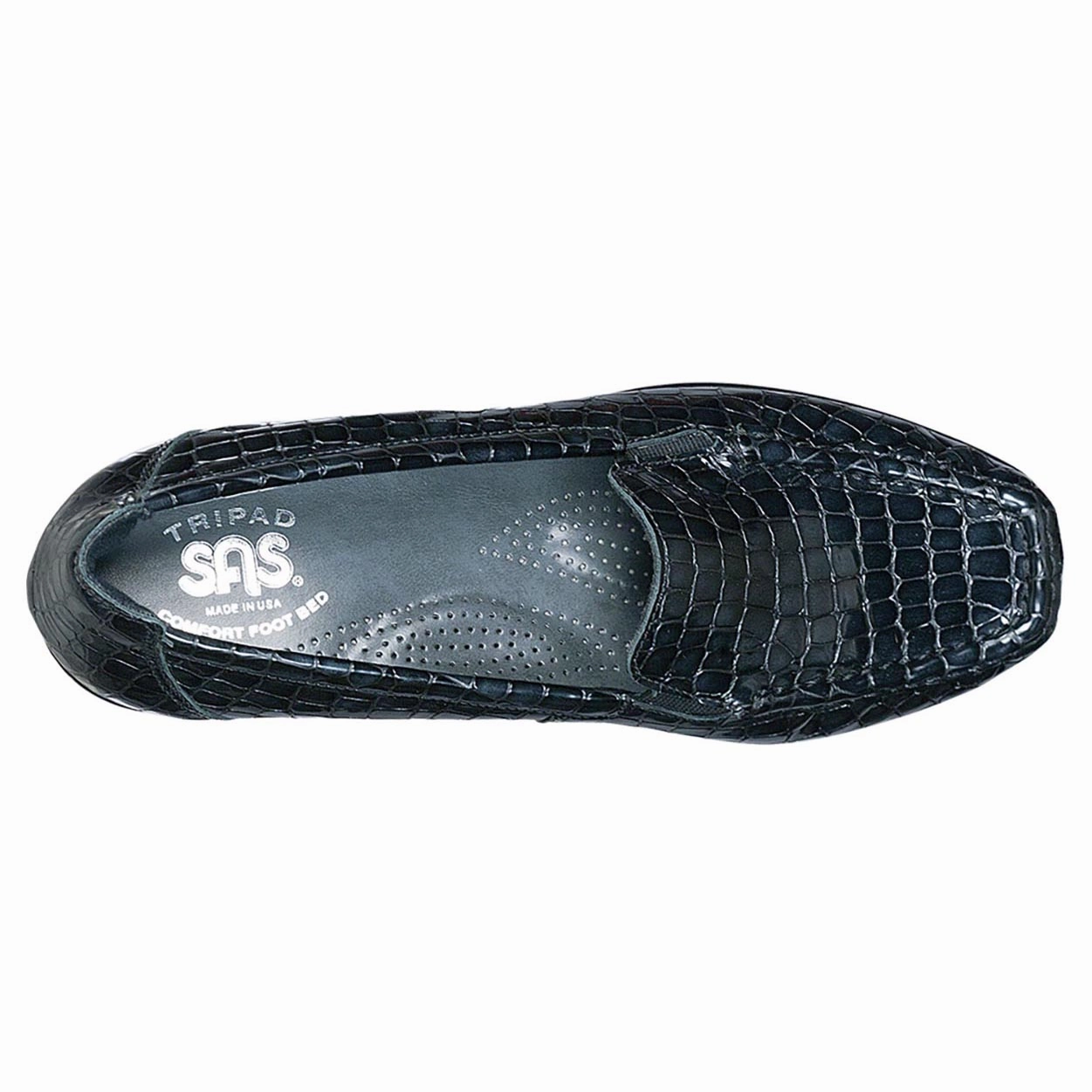 Joy - Black Croc SAS orthopedic comfort shoes